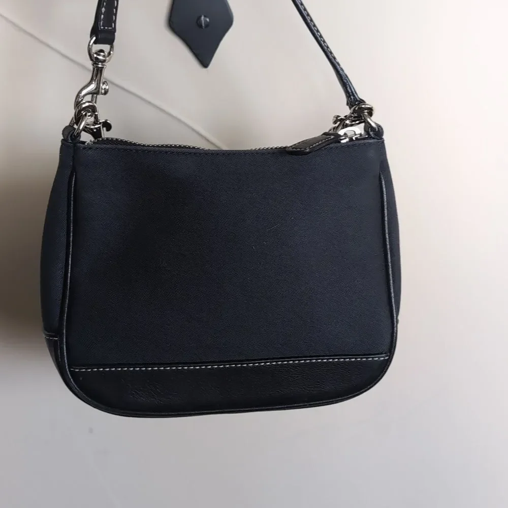 Mini Coach Demi Hampton Bag Y2K Midnight Blue/Black Wristlet/Shoulder Bag 7704